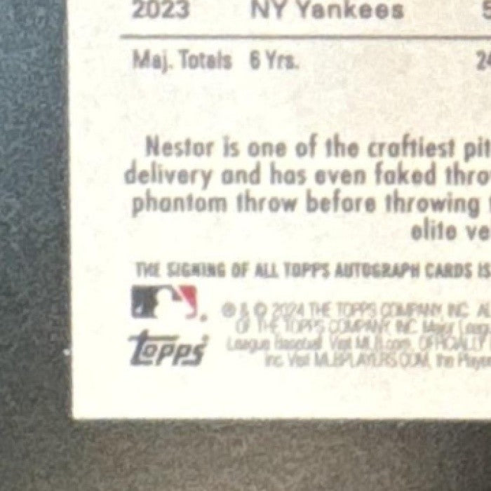 2024 Topps Archives Nestor Cortes 2000 Fan Favorites Auto New York Yankees - Sports Cards