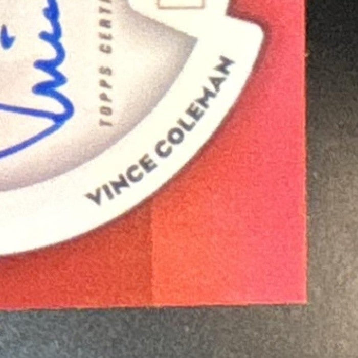 2024 Topps Archives Vince Coleman 2006 Own the Game Auto Red 1/10 Cardinals - Sports Cards