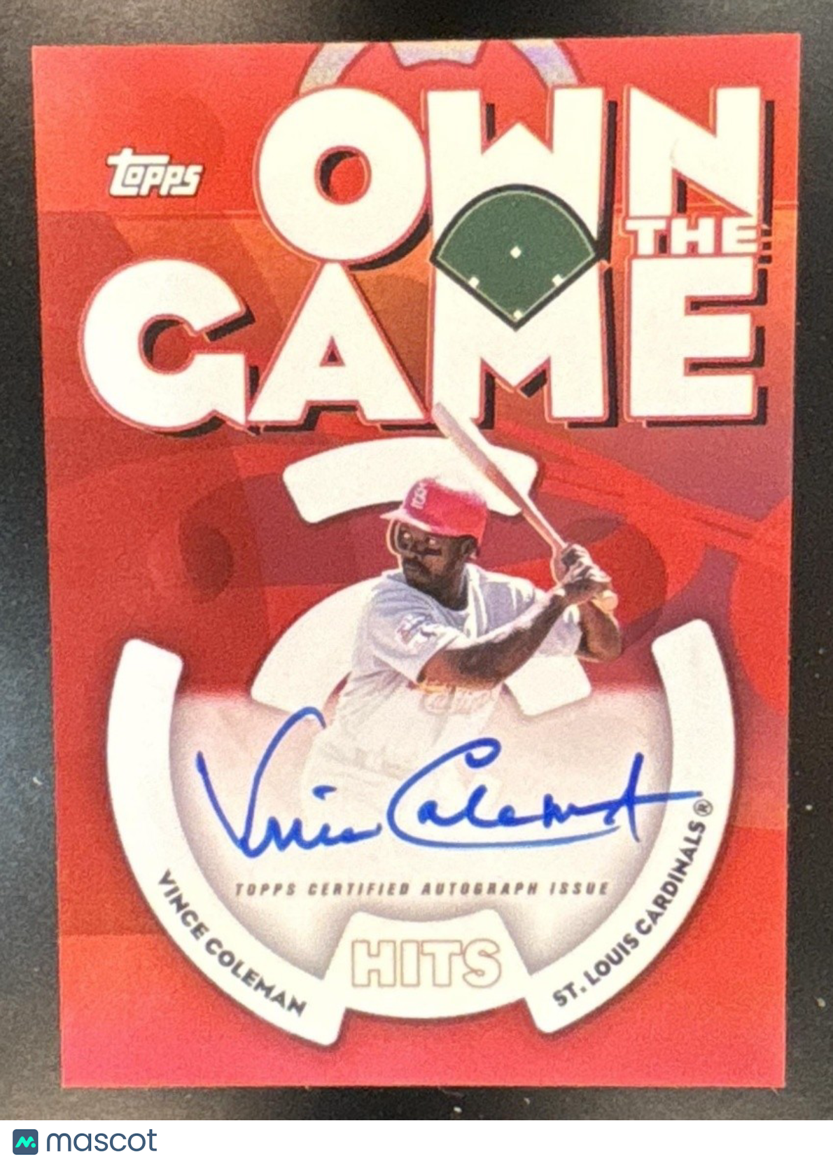 2024 Topps Archives Vince Coleman 2006 Own the Game Auto Red 1/10 Cardinals - Sports Cards
