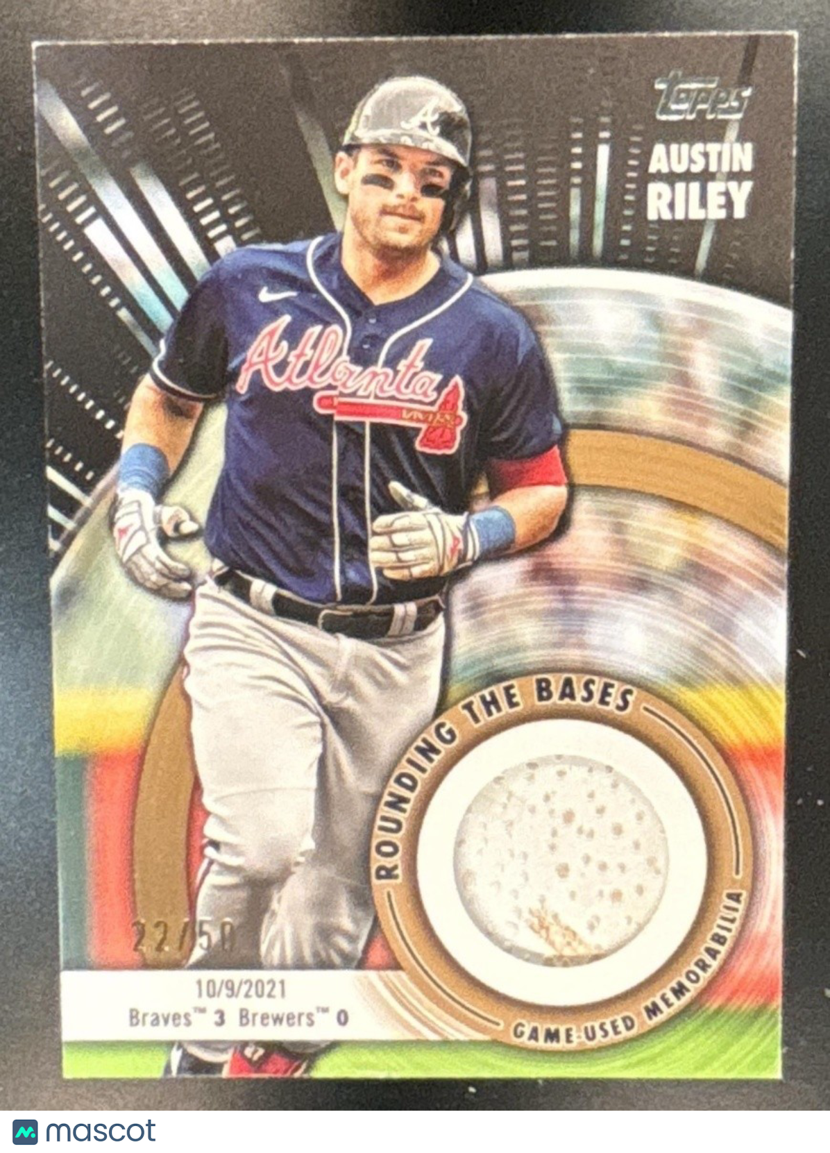 2024 Topps Austin Riley Rounding the Bases Relics Gold /50 MEM Atlanta Braves - Sports Cards
