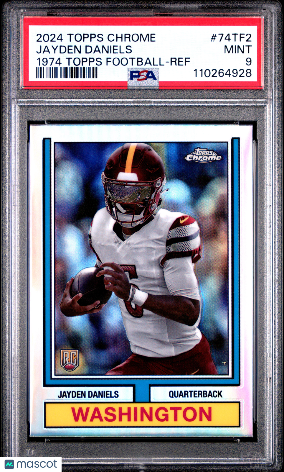 2024 Topps Chrome 1974 Topps Football Jayden Daniels Refractor Rookie PSA 9 - Graded Sports Cards
