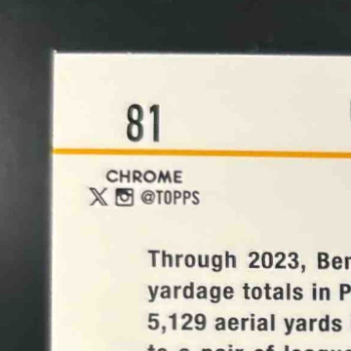 2024 Topps Chrome Ben Roethlisberger Magenta Speckle /399 #81 Pittsburgh Steeler - Sports Cards