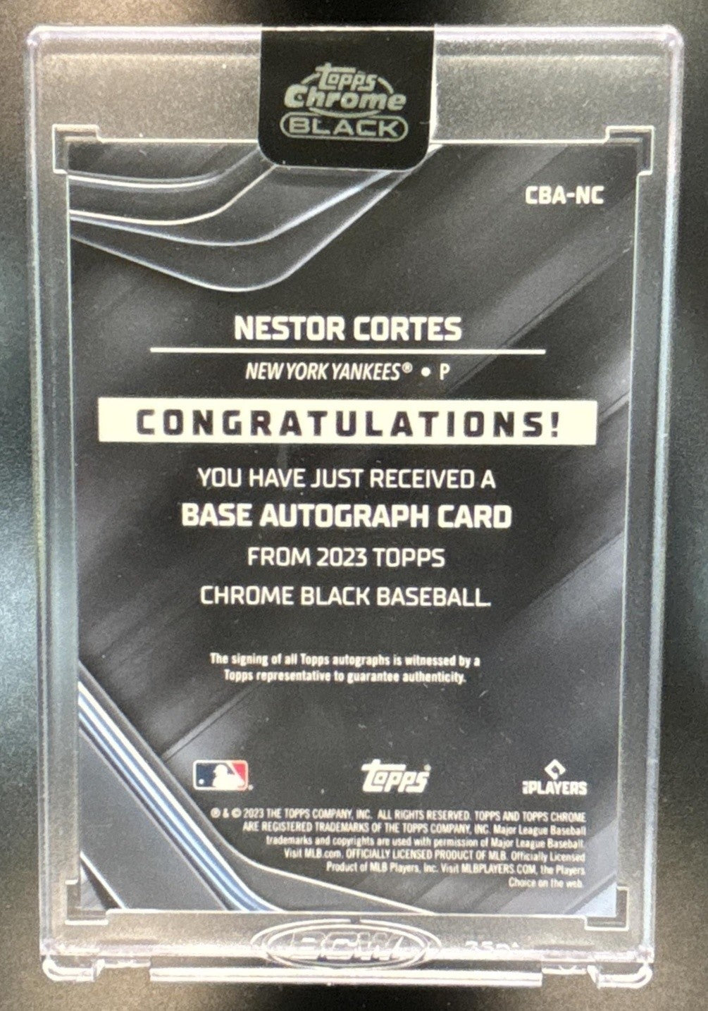 2024 Topps Chrome Black Nestor Cortes Jr. Auto #CBA-NC New York Yankees - Sports Cards