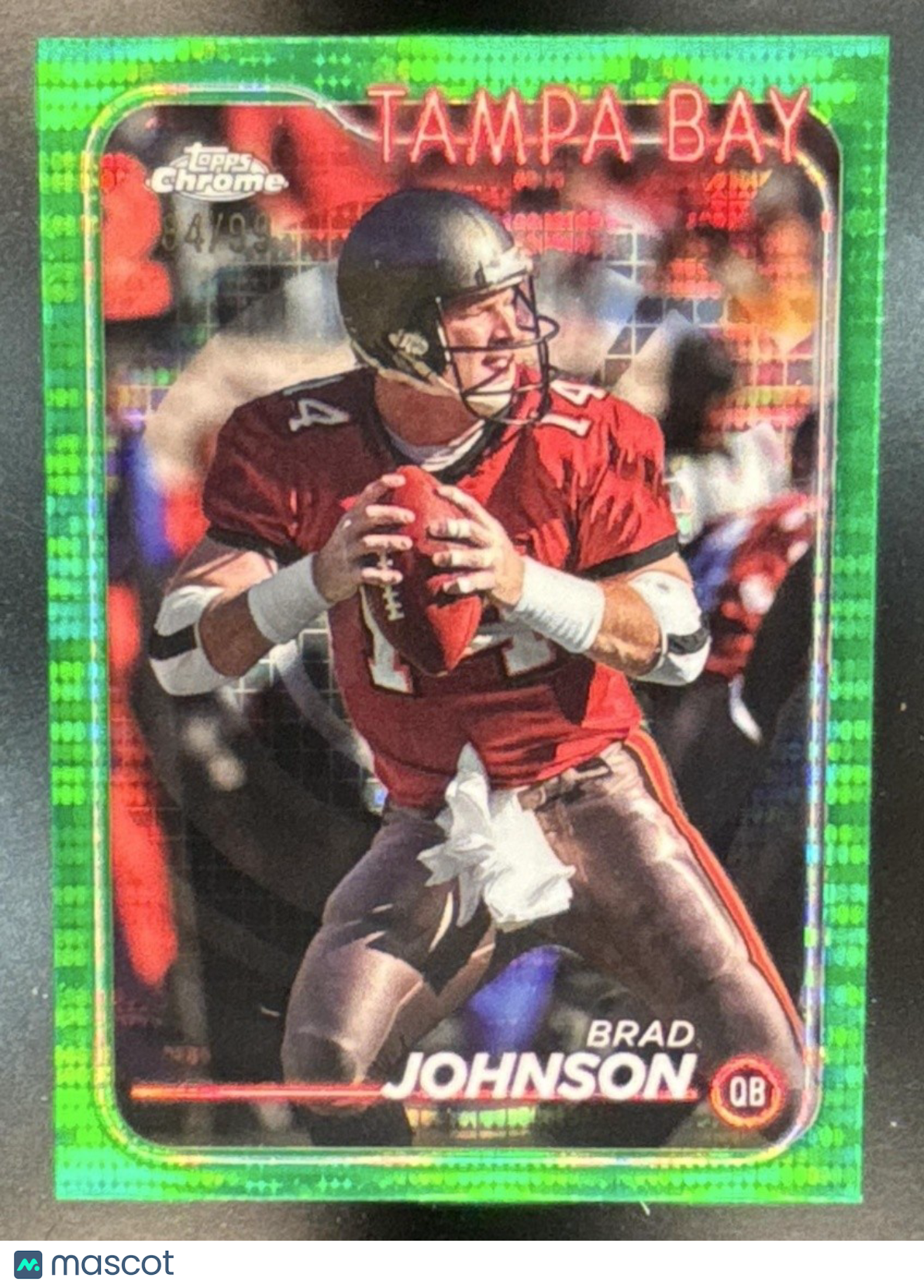 2024 Topps Chrome Brad Johnson Green Sonar /99 #185 Tampa Bay Buccaneers - Sports Cards