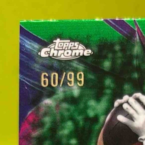 2024 Topps Chrome Brock Bowers Finesse Green Refractor /99 RC Las Vegas Raiders - Sports Cards