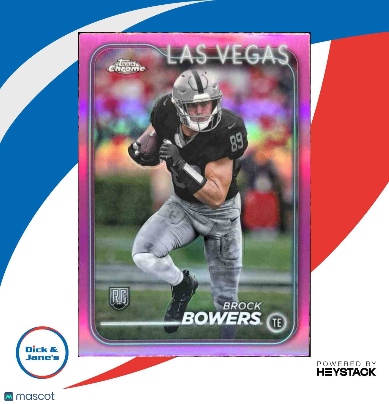 2024 Topps Chrome Brock Bowers Pink Refractor #207 RC Las Vegas Raiders - Sports Cards