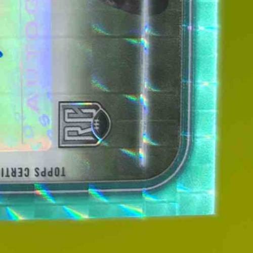 2024 Topps Chrome Brock Bowers Rookie Auto Aqua Geometric Refractor 158/199 RC - Sports Cards