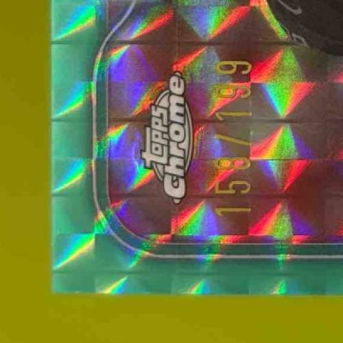 2024 Topps Chrome Brock Bowers Rookie Auto Aqua Geometric Refractor 158/199 RC - Sports Cards