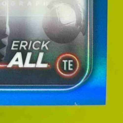 2024 Topps Chrome Erick All Rookie Auto Blue Refractor /150 RC Cincinnati Bengal - Sports Cards