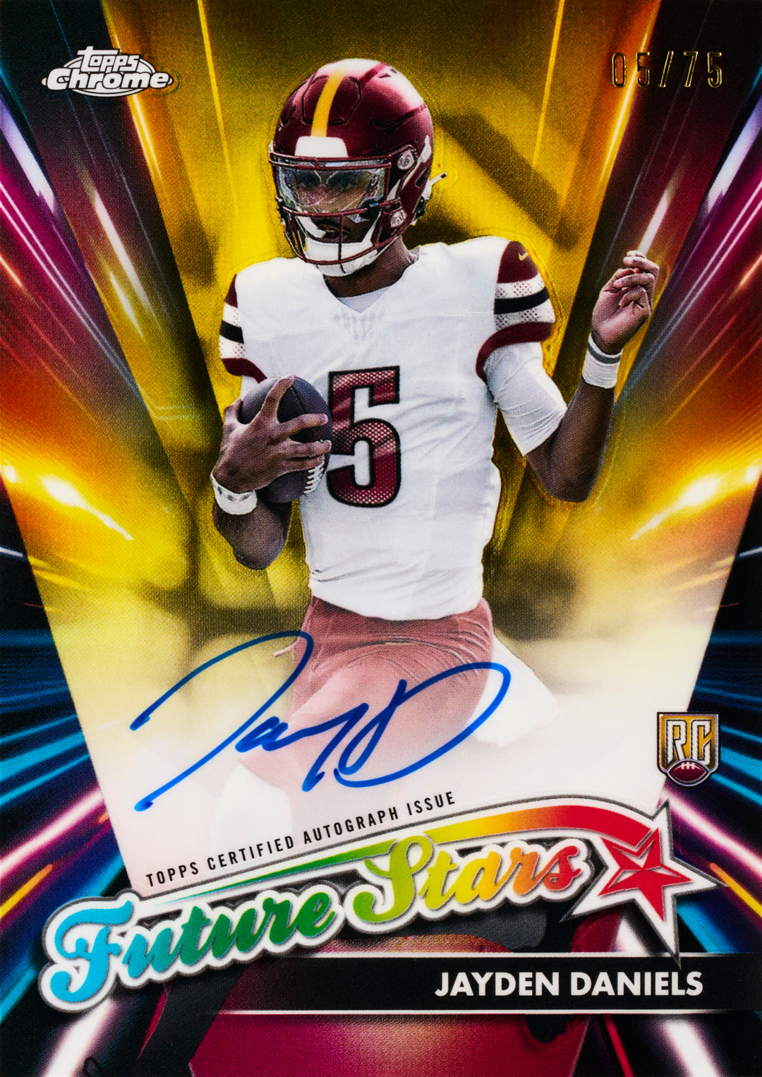 2024 Topps Chrome Football Blaster Value Box (5 Refractors / 6 RCs) - Mega Box
