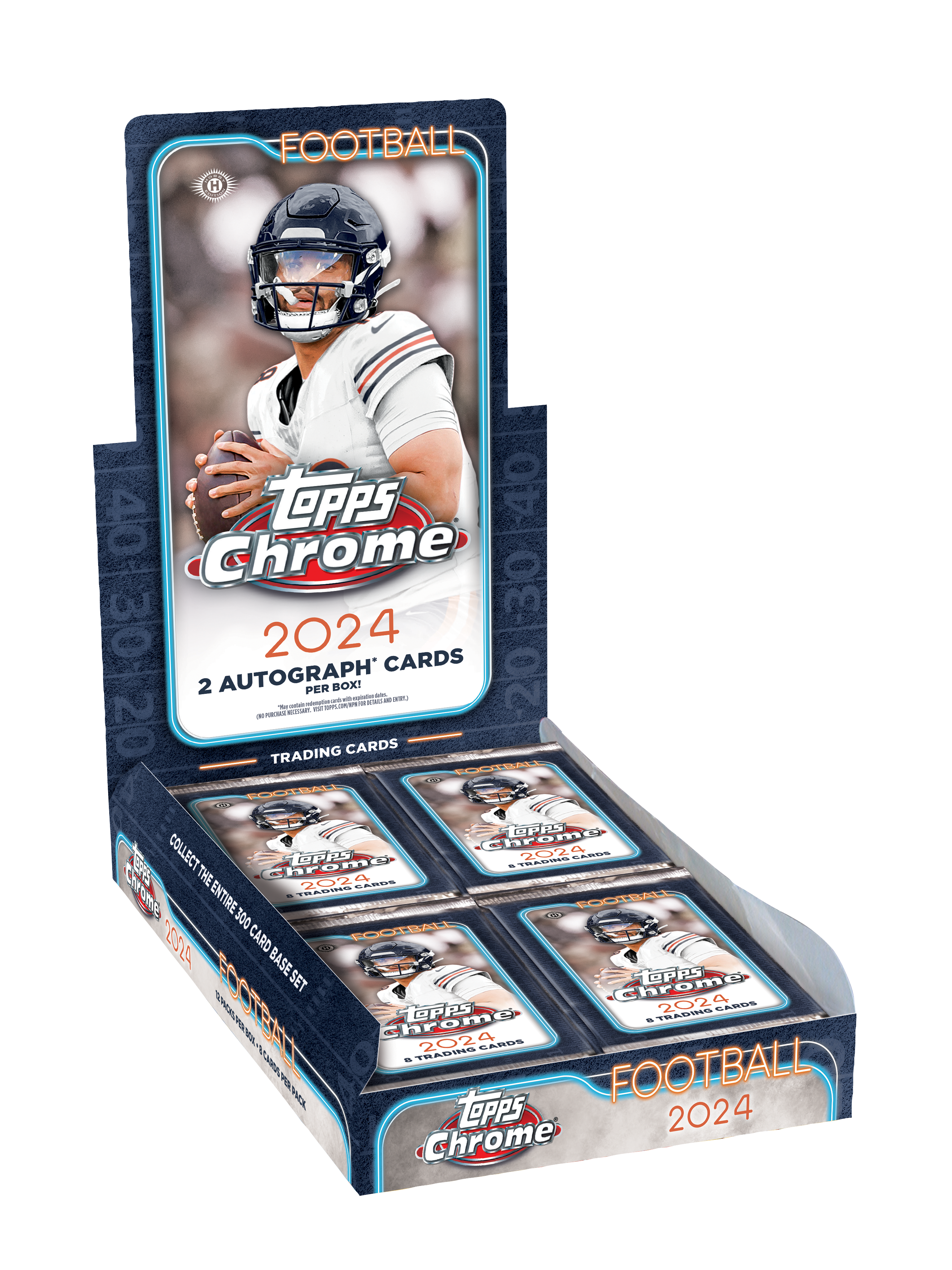 2024 Topps Chrome Football Hobby Box (2 Autographs / Box) - NFL Hobby Box