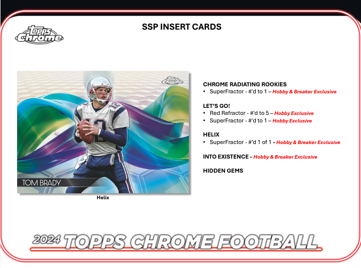 2024 Topps Chrome Football Hobby Box (2 Autographs / Box) - NFL Hobby Box