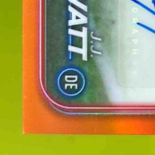 2024 Topps Chrome J.J. Watt Auto Orange Wave Refractor 25/25 Houston Texans - Sports Cards