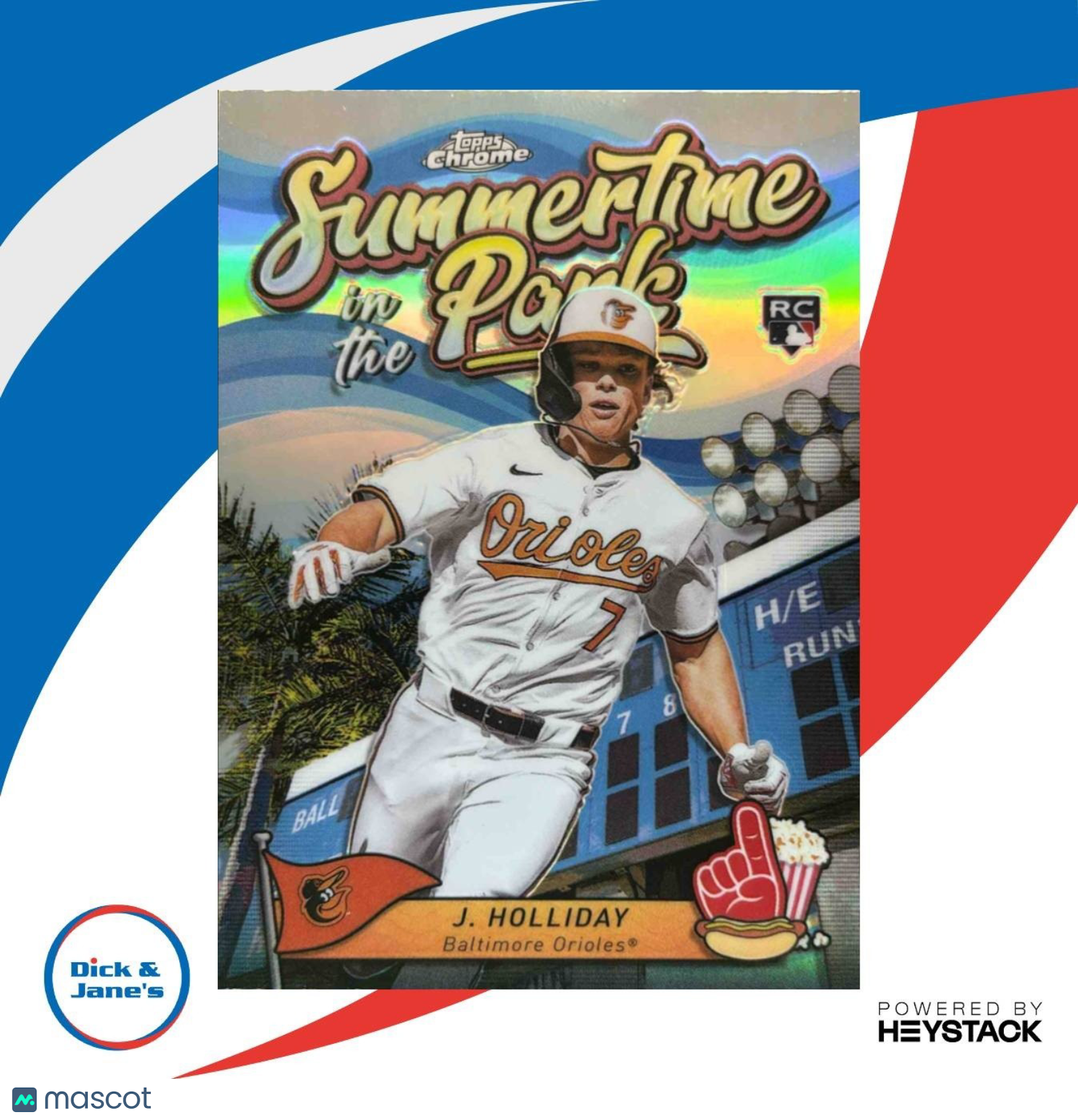 2024 Topps Chrome Jackson Holliday Summertime in the Park #SITP-8 RC Orioles - Sports Cards