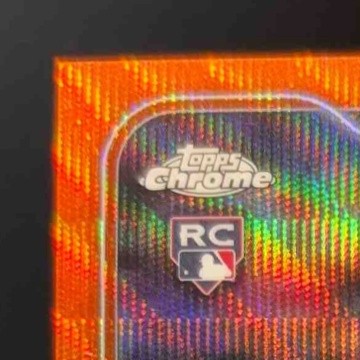 2024 Topps Chrome Jacob Amaya Rookie Auto Orange Wave Refractor 10/25 Marlins - Sports Cards