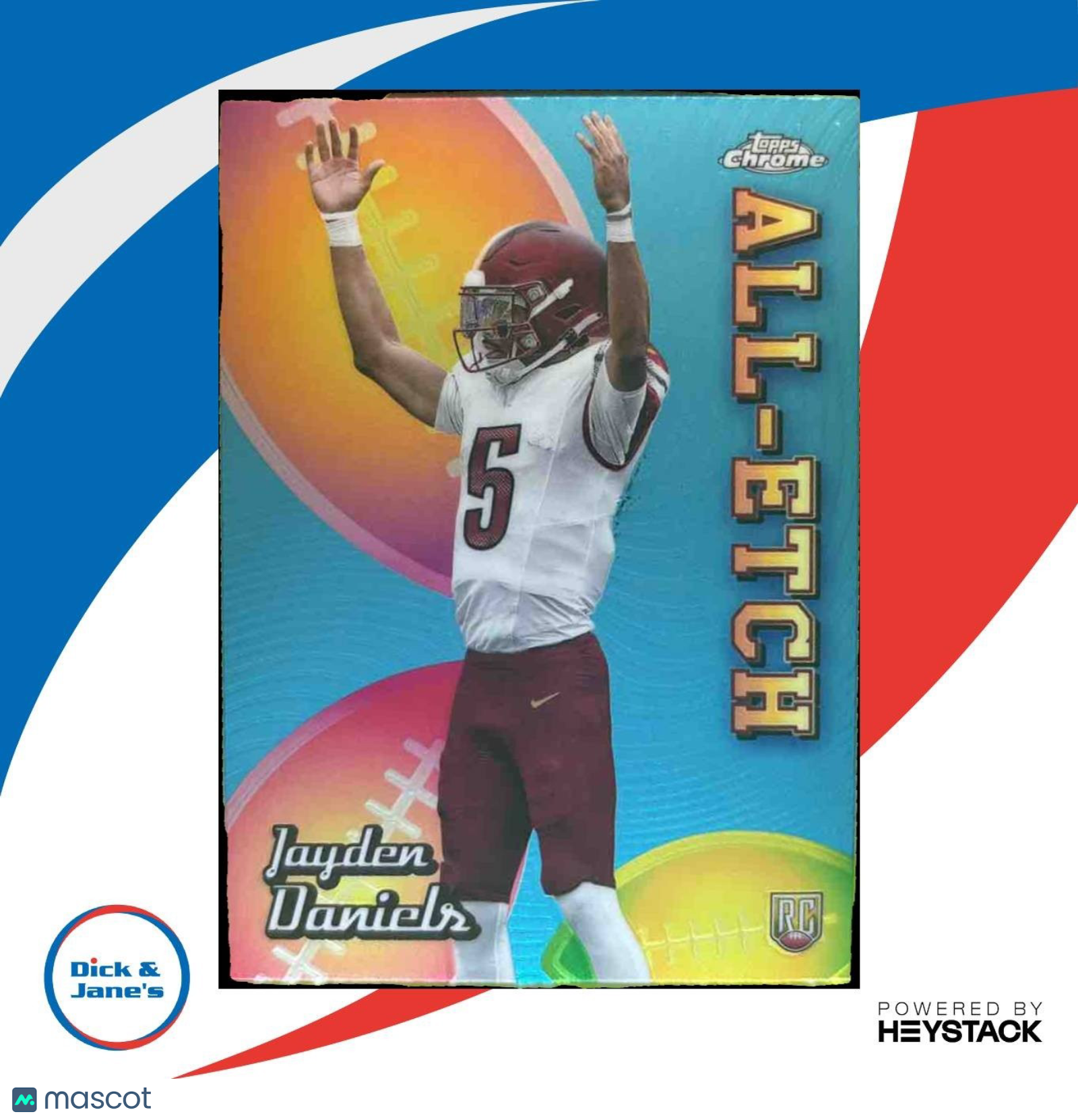 けんてぃー スタンリージョンソン オンサイトカード メタルカード 2024 Topps Chrome Jayden Daniels All-Etch #CAE-JD RC