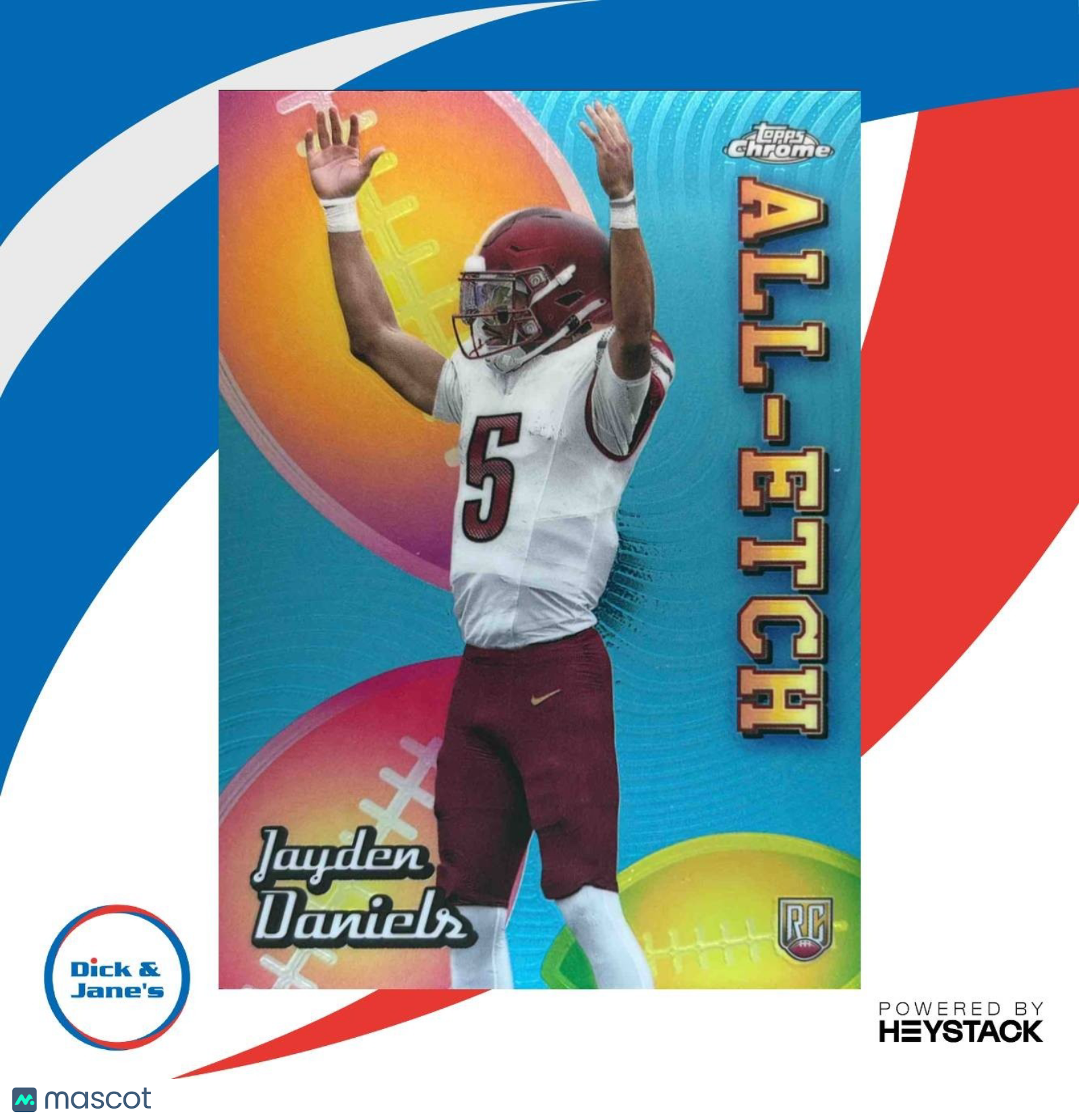 2024 Topps Chrome Jayden Daniels All-Etch #CAE-JD RC Washington Commanders - Sports Cards