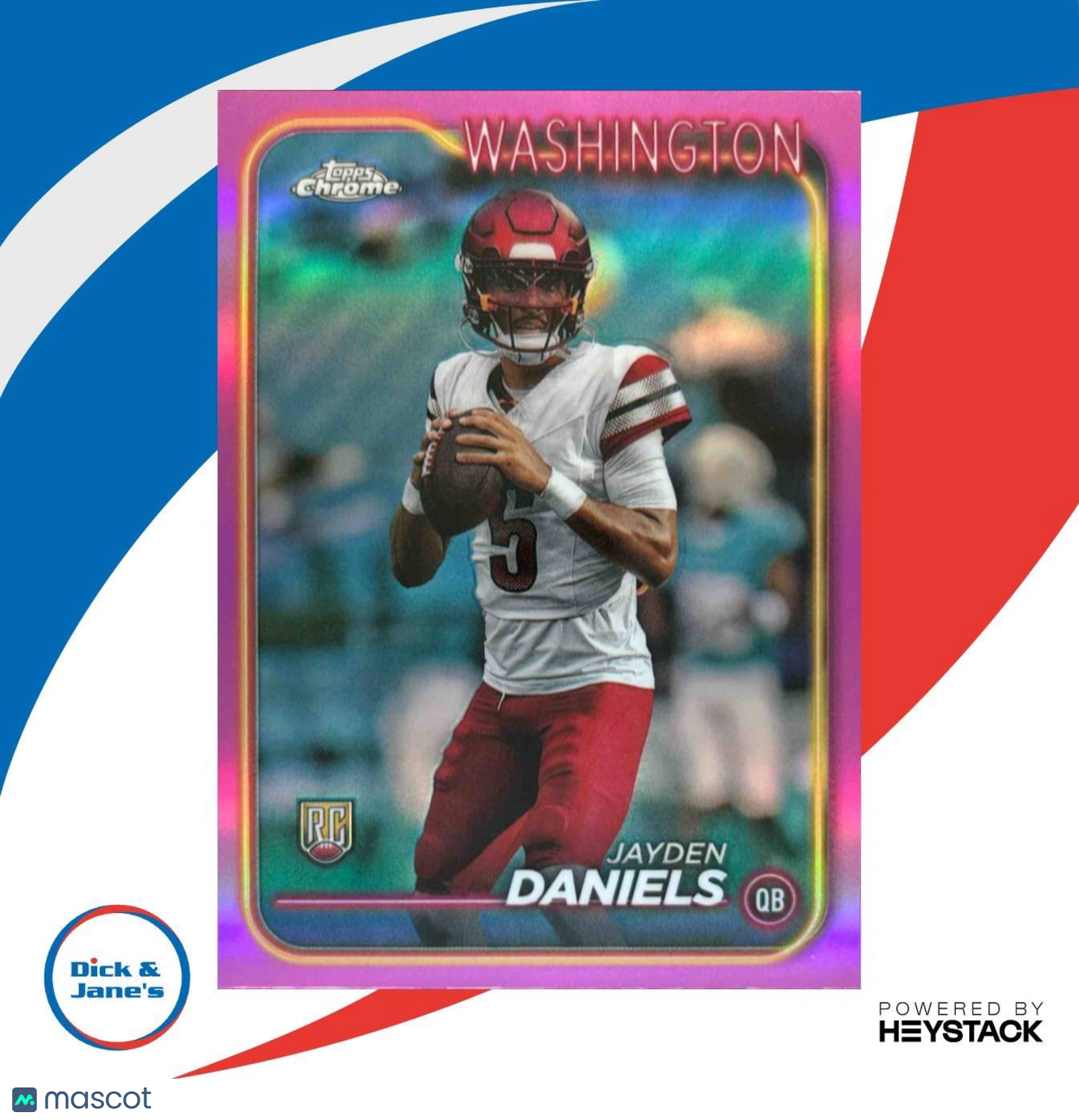 2024 Topps Chrome Jayden Daniels Pink Refractor #201 RC Washington Commanders - Sports Cards