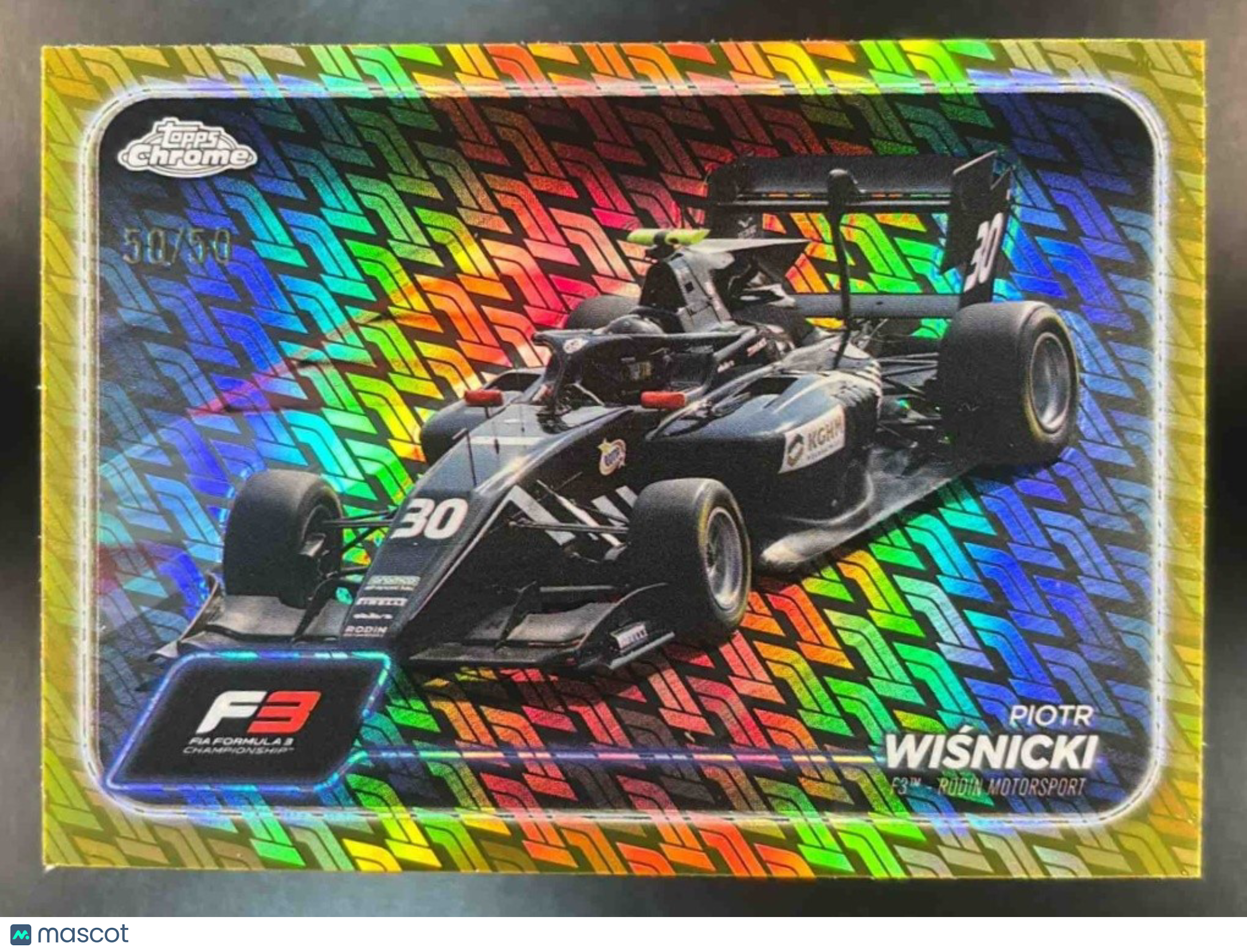 2024 Topps Chrome Logofractor Edition Formula 1 Piotr Wisnicki Gold /50 #144 - Sports Cards