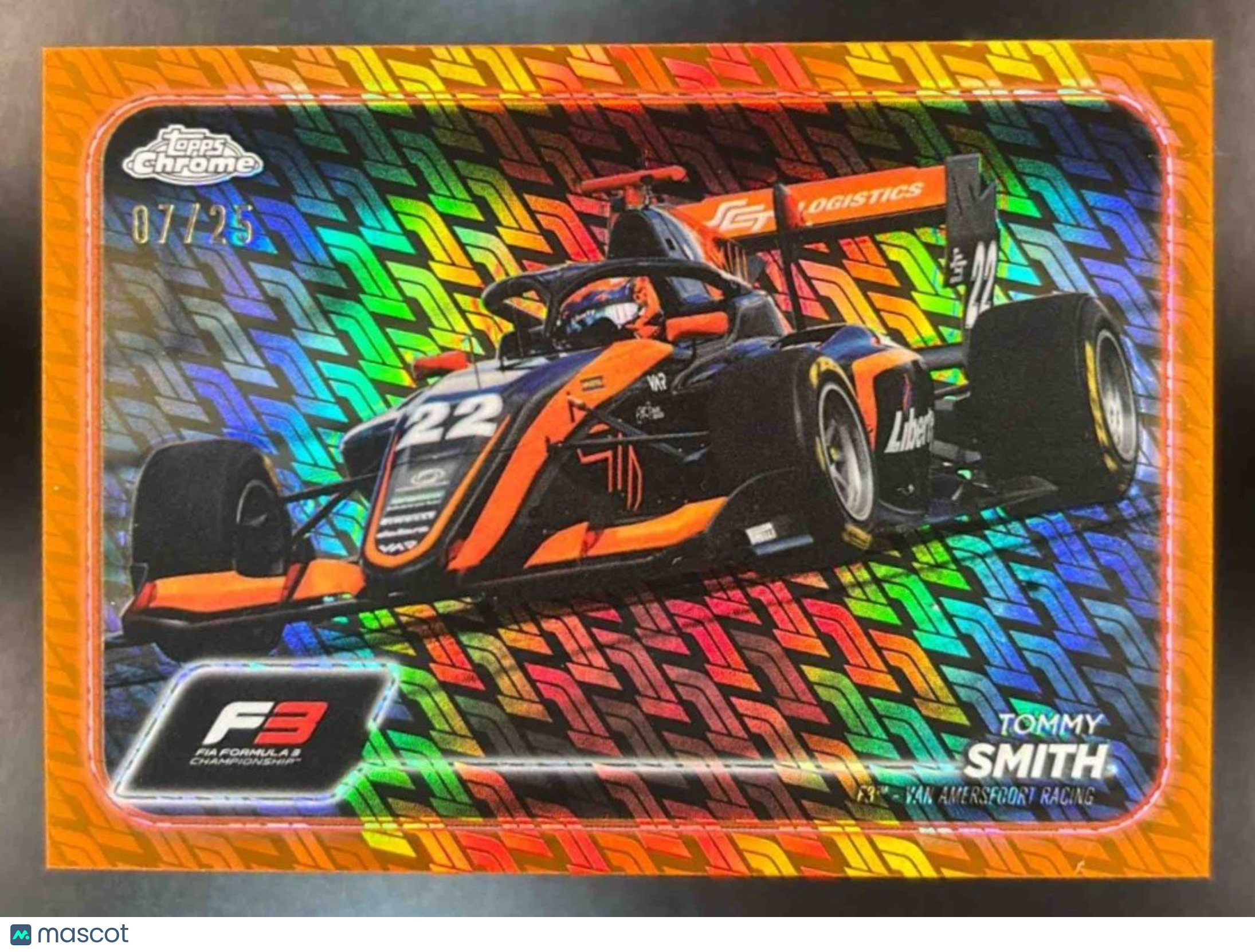 2024 Topps Chrome Logofractor Edition Formula 1 Tommy Smith Orange /25 #135 - Sports Cards