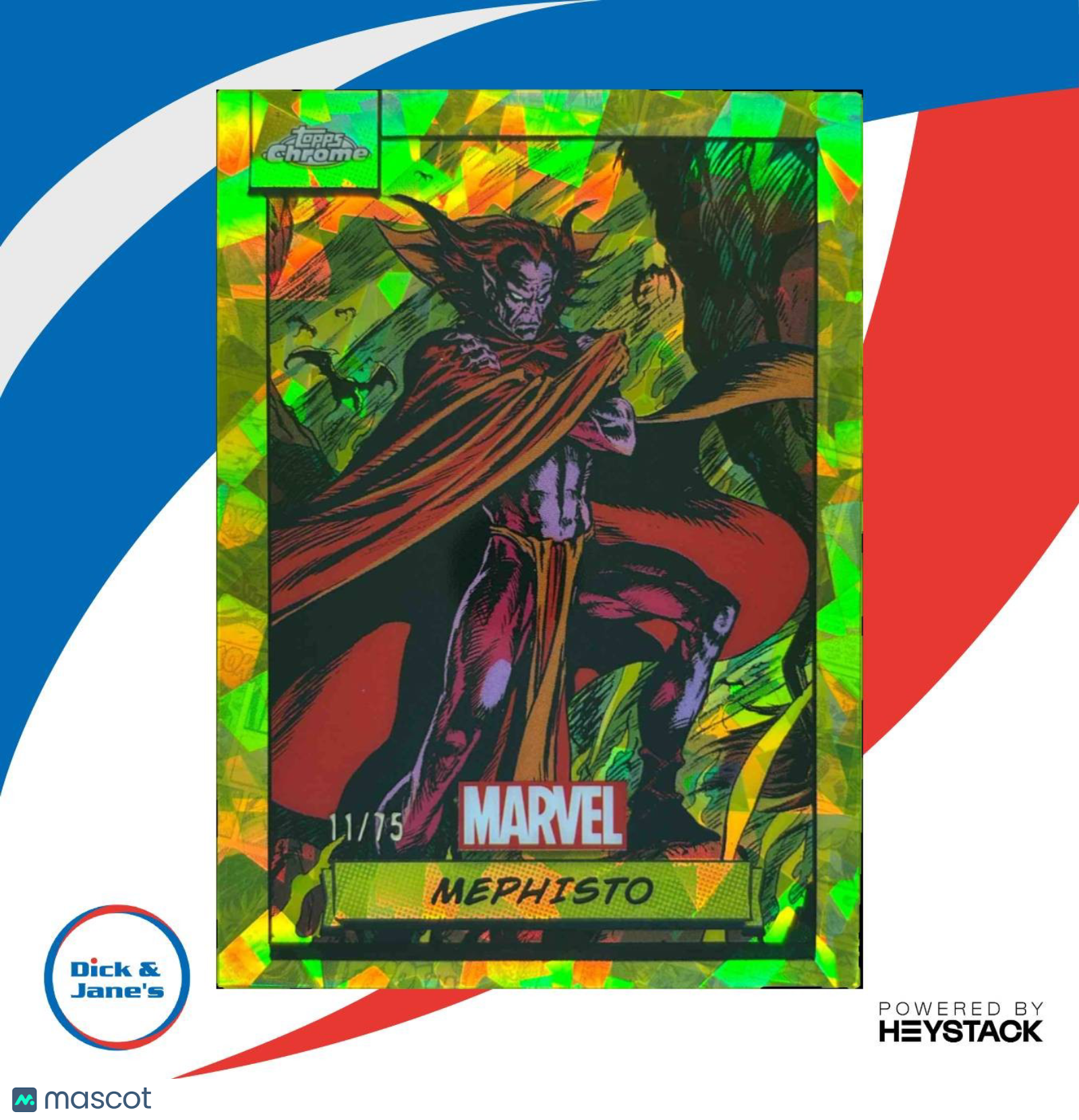 2024 Topps Chrome Marvel Sapphire Mephisto Yellow Refractor /75 #2 - Non-Sports Cards