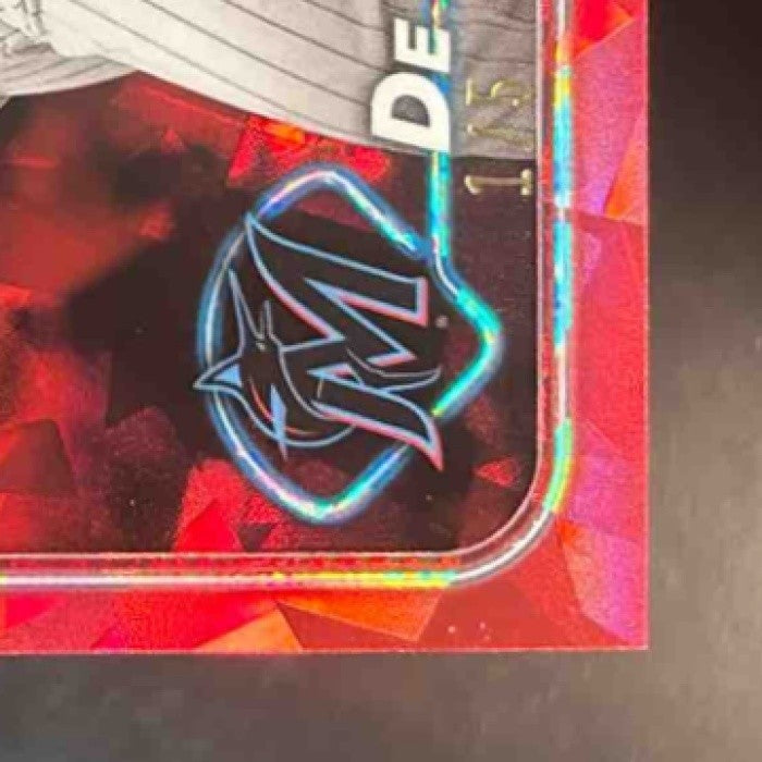 2024 Topps Chrome Sapphire Bryan De La Cruz Red Refractor /5 #215 Miami Marlins - Sports Cards