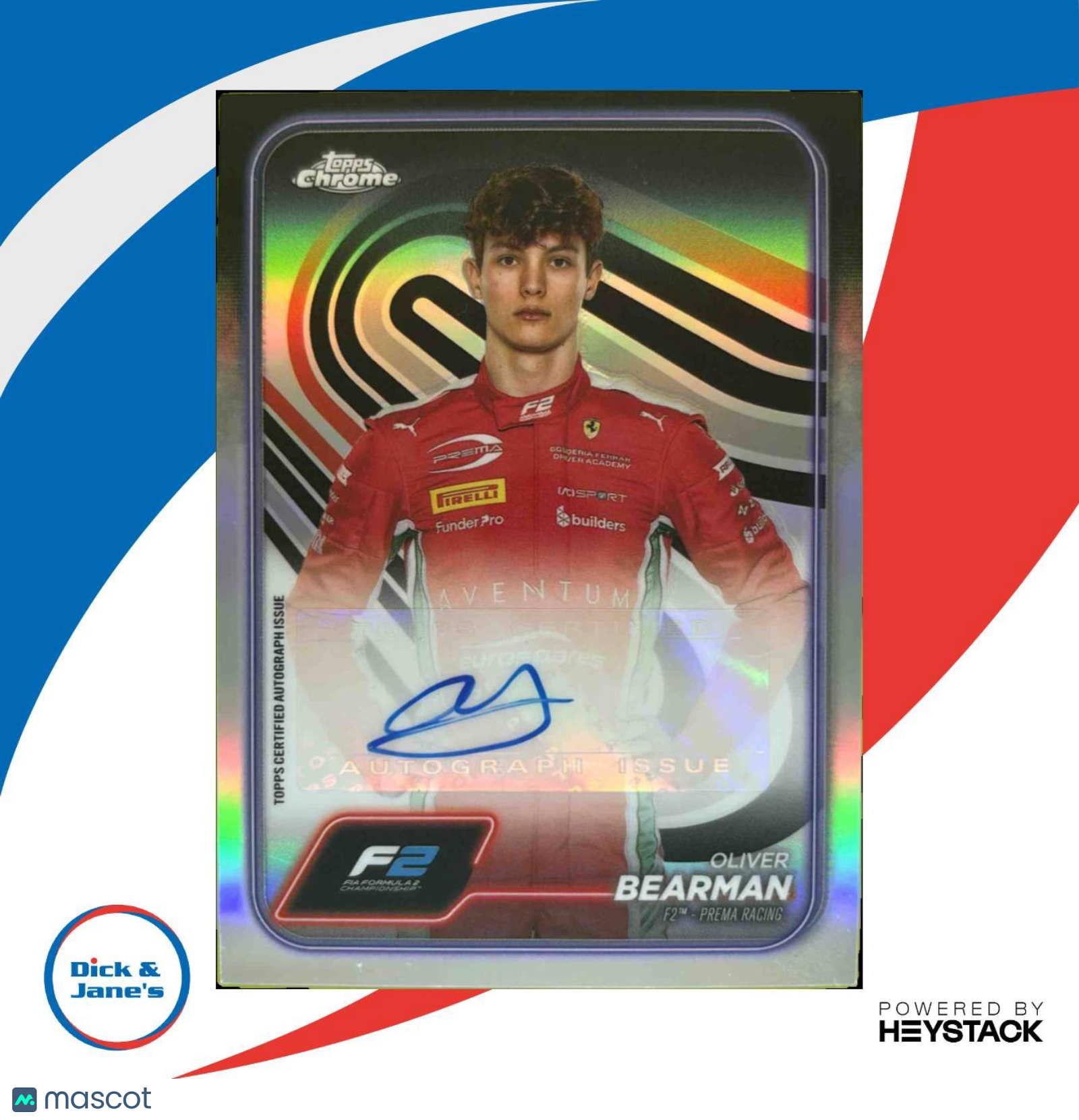 2024 Topps Chrome Sapphire Formula 1 Oliver Bearman Auto #CAC-BEA F2 Racing - Sports Cards