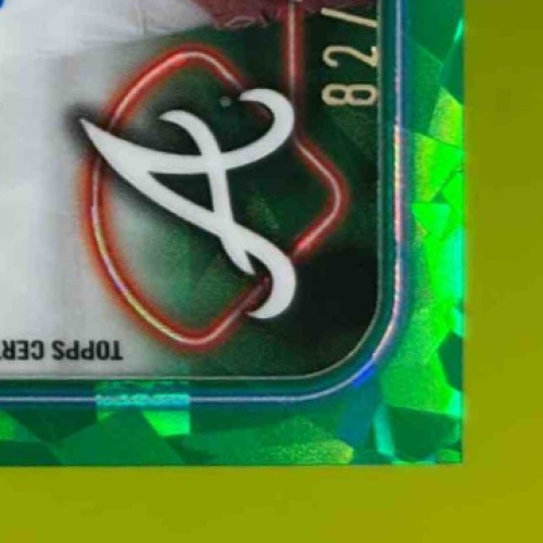 2024 Topps Chrome Sapphire J.P. Martinez Auto Green Refractor 82/99 RC Braves - Sports Cards