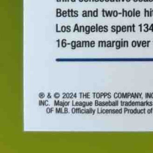 2024 Topps Chrome Sapphire Los Angeles Dodgers Team Card Gold Refractor /50 #183 - Sports Cards