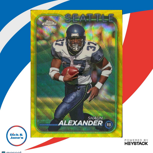 2024 Topps Chrome Shaun Alexander Yellow Wave
