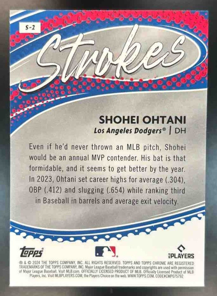 2024 Topps Chrome Shohei Ohtani Strokes #S-2 Los Angeles Dodgers - Sports Cards