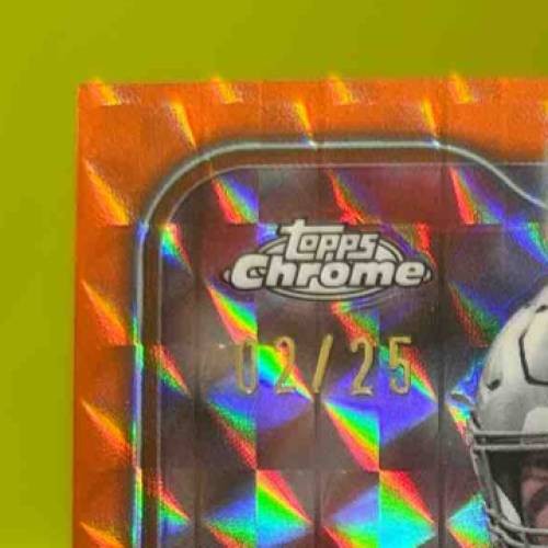 2024 Topps Chrome Tommy Eichenberg Rookie Auto Orange Geometric Refractor /25 RC - Sports Cards