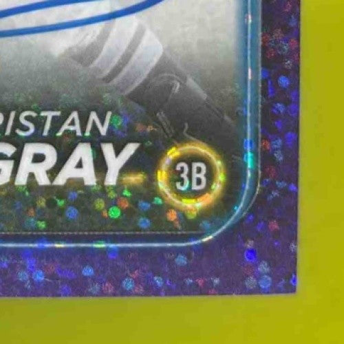 2024 Topps Chrome Tristan Gray Rookie Auto Purple Speckle /299 RC Tampa Bay Rays - Sports Cards