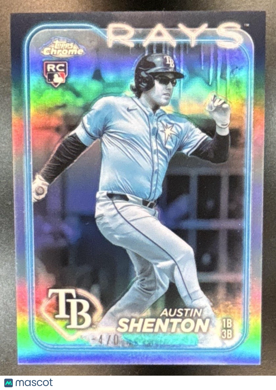2024 Topps Chrome Update Austin Shenton Frozenfractor -4/0 #USC119 RC Rays - Sports Cards