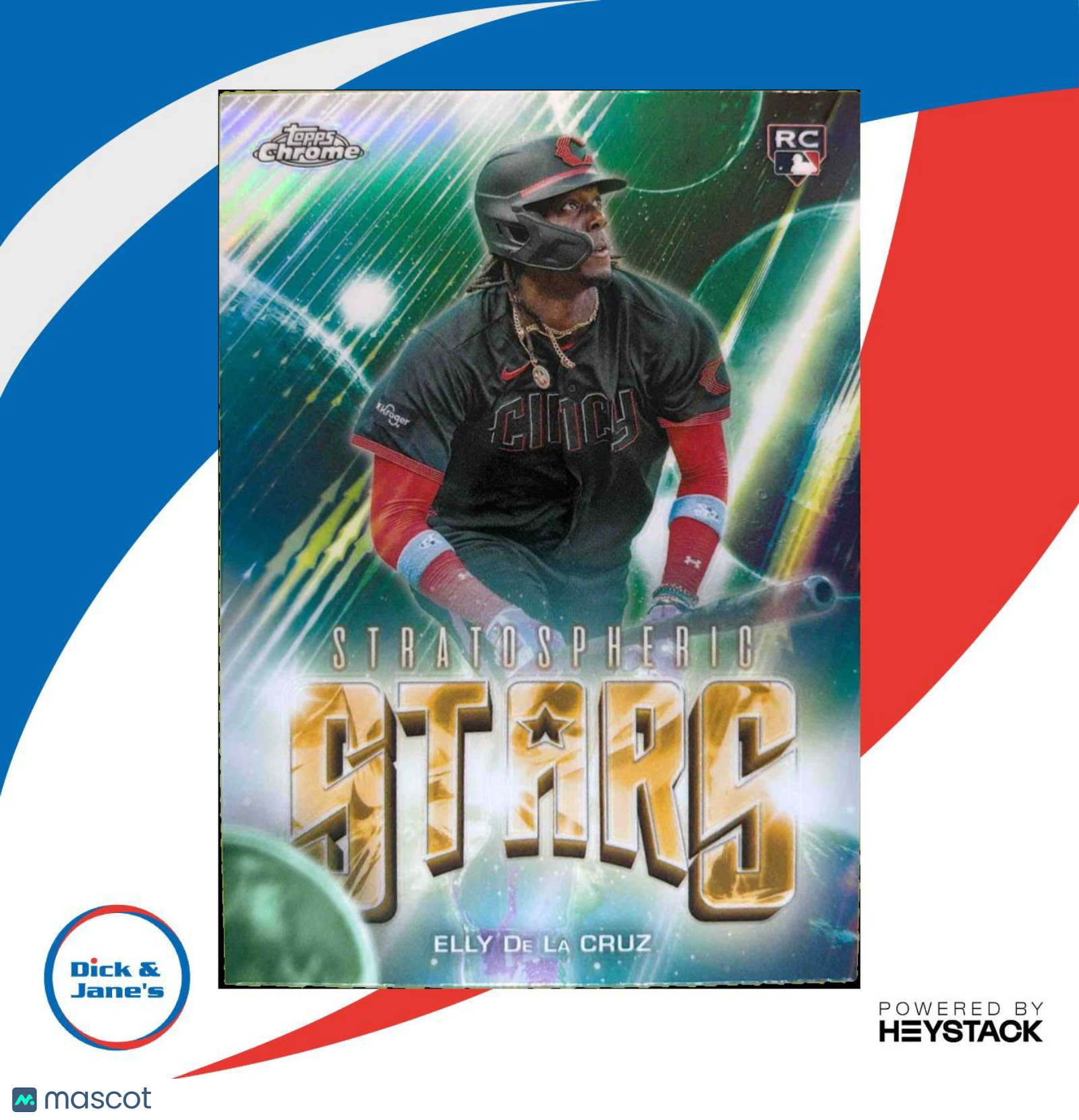 2024 Topps Chrome Update Elly De La Cruz Stratospheric Stars RC Cincinnati Reds - Sports Cards