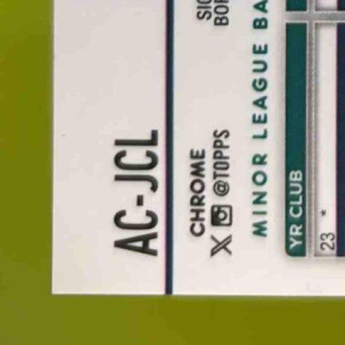 2024 Topps Chrome Update Jonatan Clase Auto Black White Mini-Diamond Mariners - Sports Cards