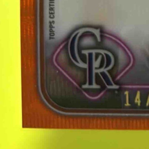 2024 Topps Chrome Update Jordan Beck Auto Orange Wave Refractor 14/25 RC Rockies - Sports Cards