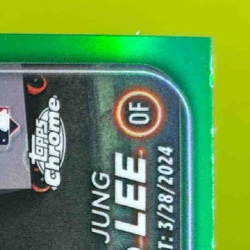 2024 Topps Chrome Update Jung HOO Lee Green Refractor /99 #USC185 RC Giants - Sports Cards