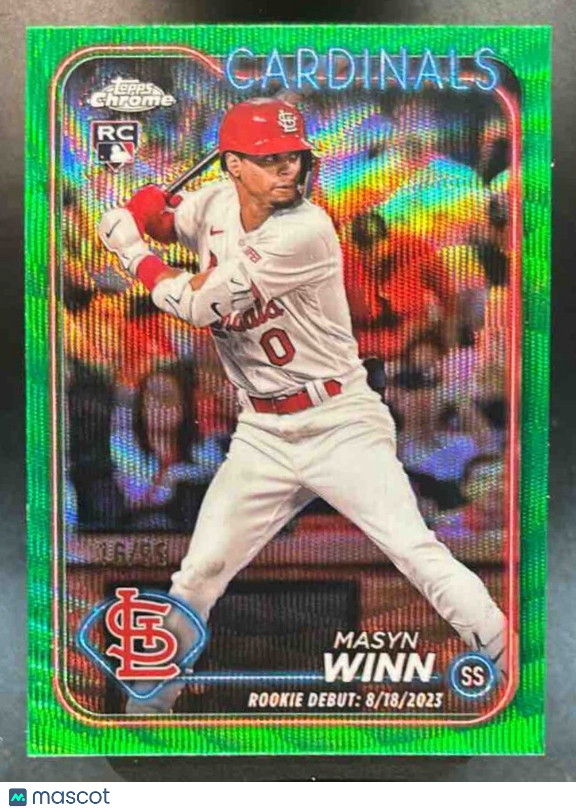 2024 Topps Chrome Update Masyn Winn Wave Green /99 #USC23 RC St. Louis Cardinals - Sports Cards