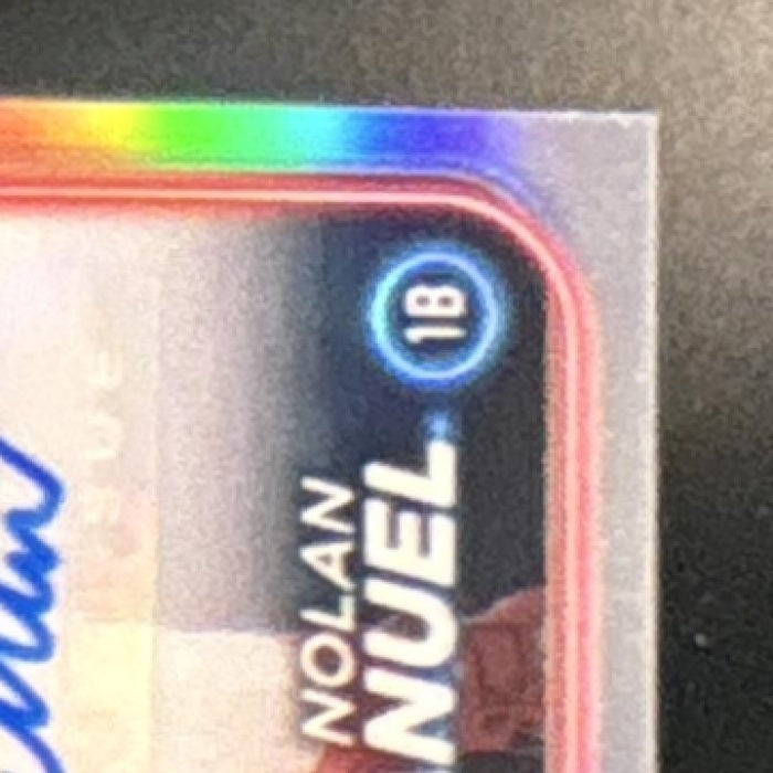 2024 Topps Chrome Update Nolan Schanuel Auto Refractor /499 RC Angels - Sports Cards