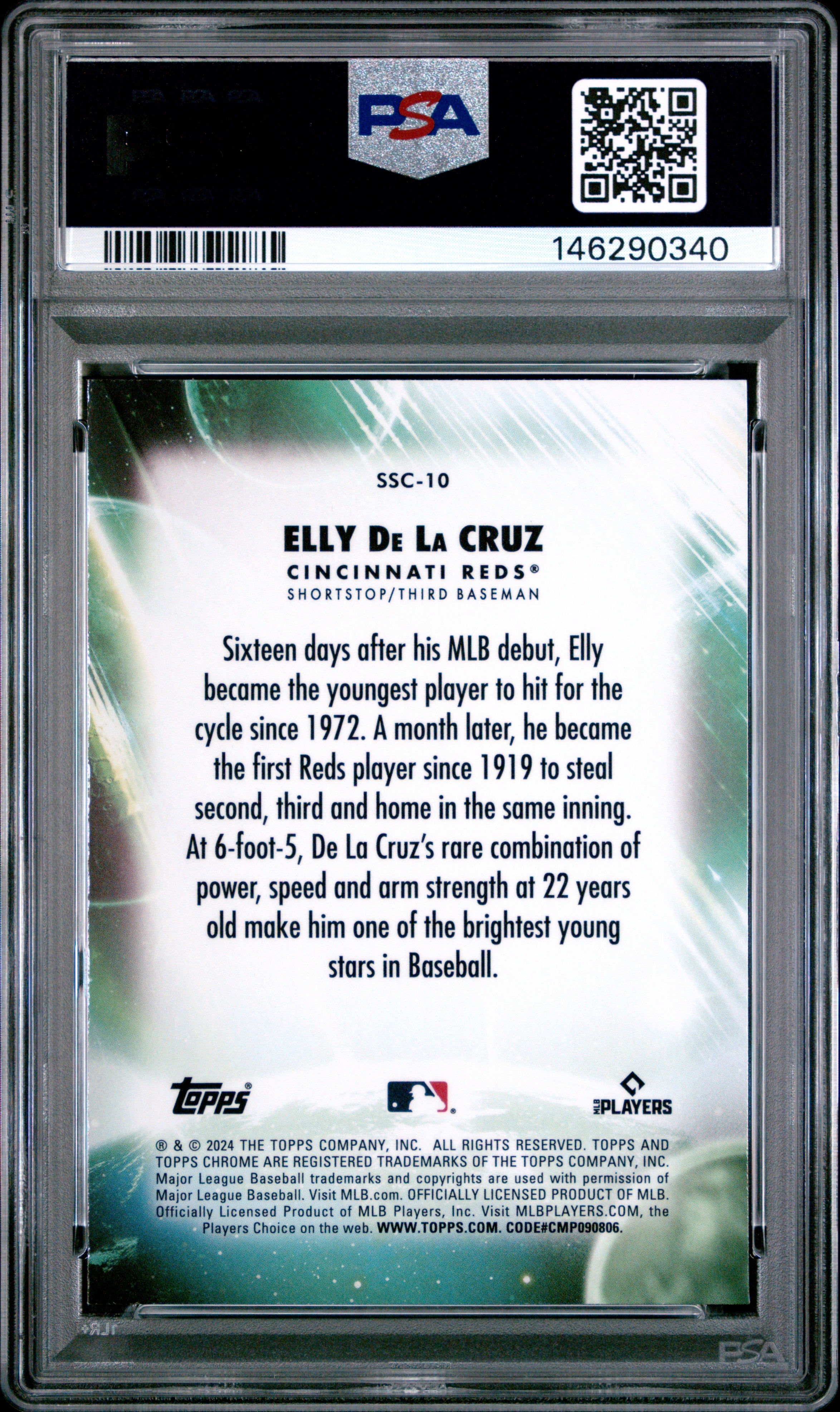 2024 Topps Chrome Update Stratospheric Stars Elly De La Cruz #10 PSA 10 - Graded Sports Cards