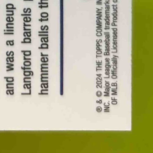 2024 Topps Chrome Update Wyatt Langford Refractor #USC35 RC Texas Rangers - Sports Cards