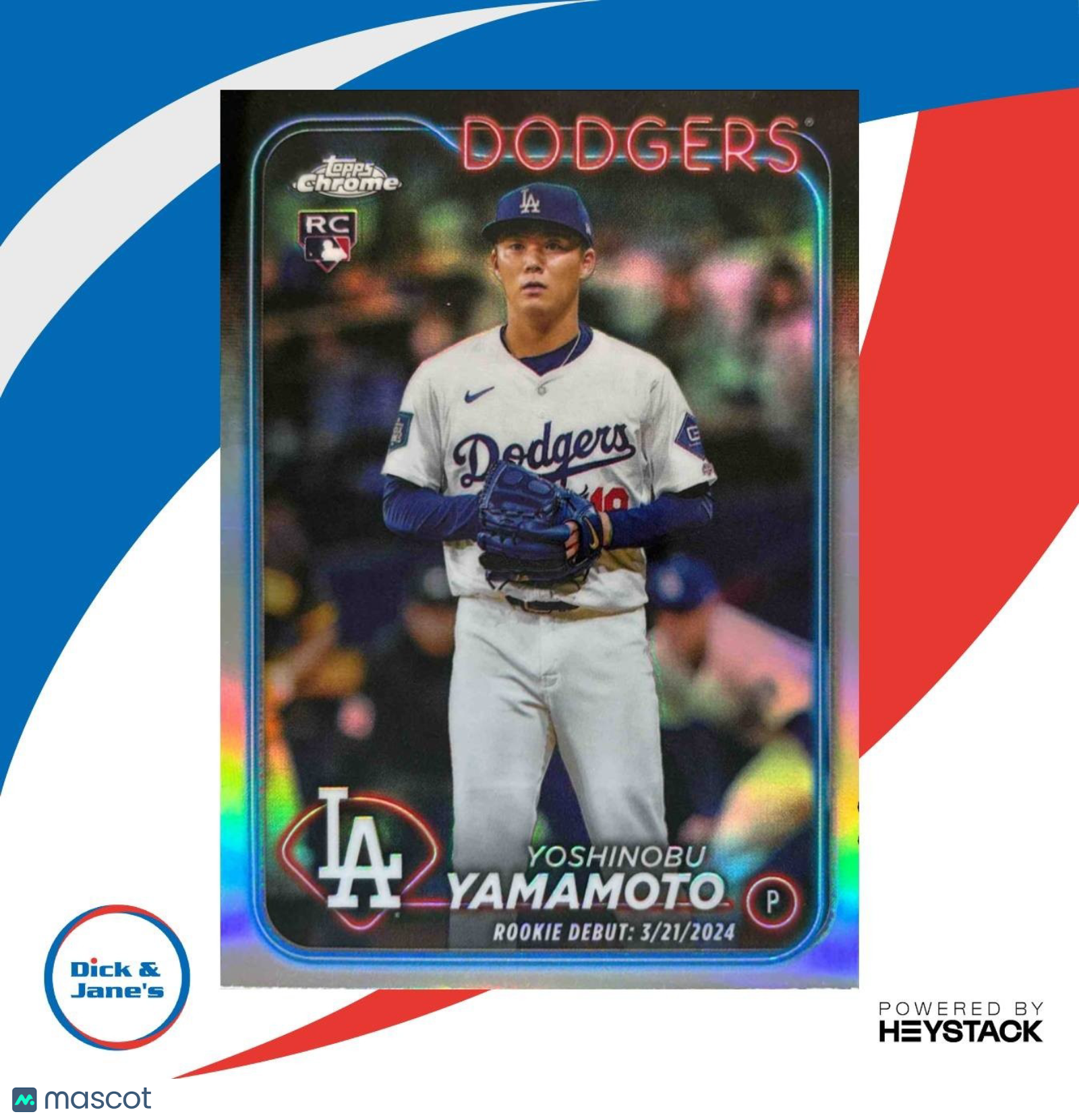 2024 Topps Chrome Update Yoshinobu Yamamoto Refractor #USC108 RC Dodgers - Sports Cards