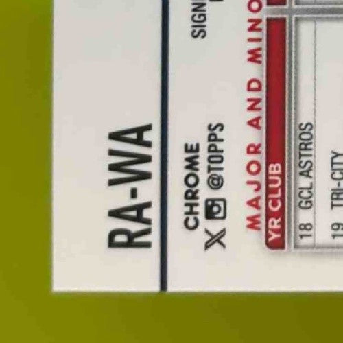 2024 Topps Chrome Wilyer Abreu Rookie Auto #RA-WA RC Boston Red Sox - Sports Cards