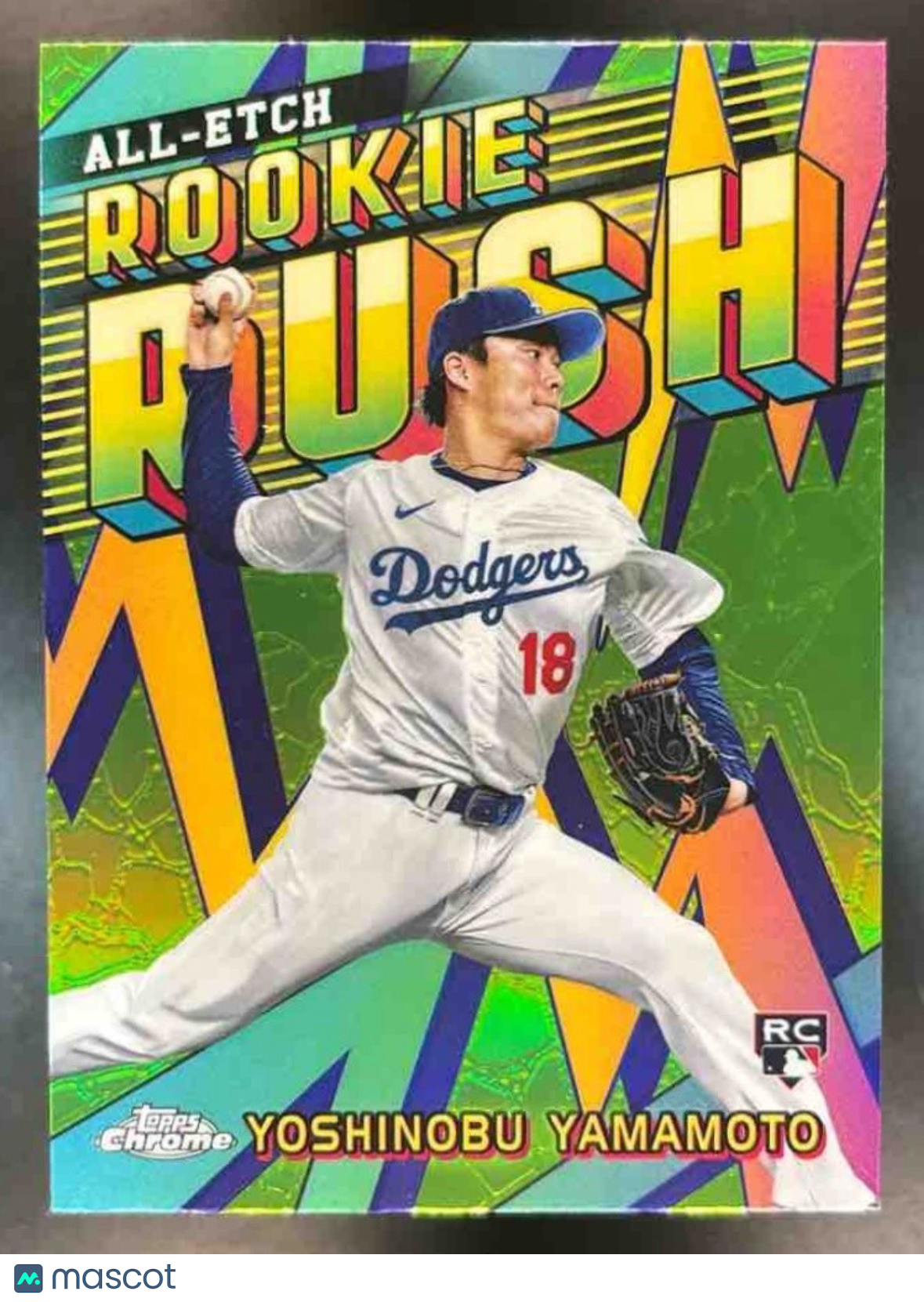 2024 Topps Chrome Yoshinobu Yamamoto All Etch Rookie Rush RC Los Angeles Dodgers - Sports Cards