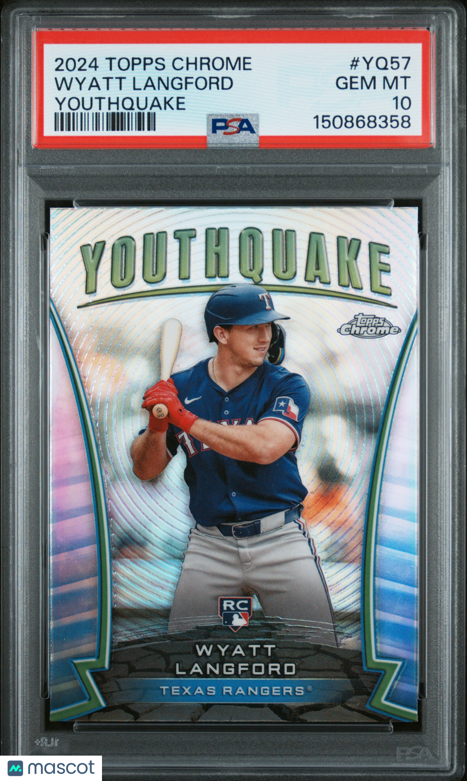 2024 Topps Chrome Youthquake Wyatt Langford Update #YQ57 PSA 10 - Graded Sports Cards