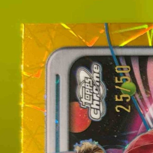 2024 Topps Cosmic Chrome Andrew Abbott Gold Interstellar Fractor /50 #41 RC Reds - Sports Cards