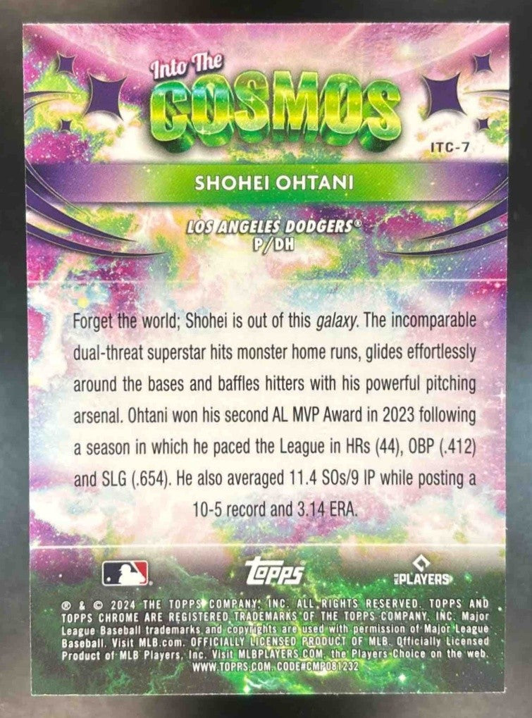 2024 Topps Cosmic Chrome Shohei Ohtani Into the Cosmos Los Angeles Dodgers - Sports Cards