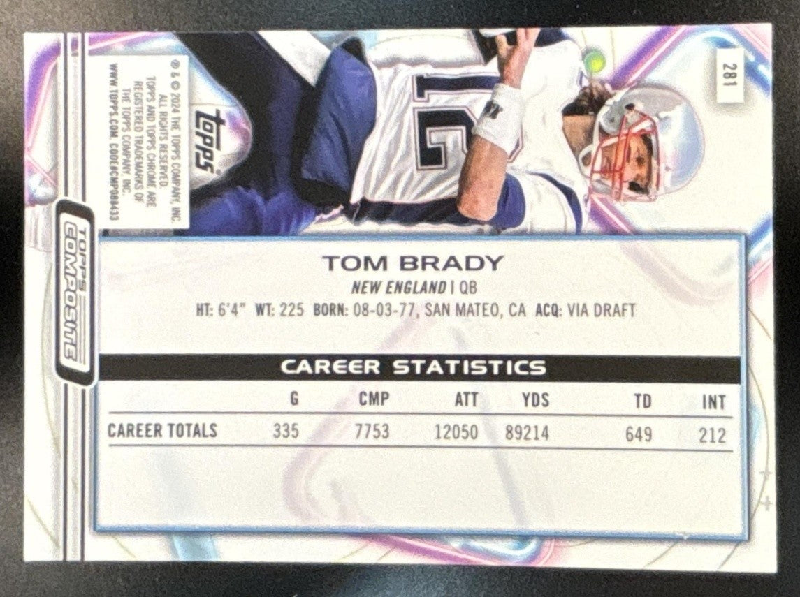 2024 Topps Cosmic Chrome Tom Brady Nucleus Refractor #63 New England Patriots - Sports Cards