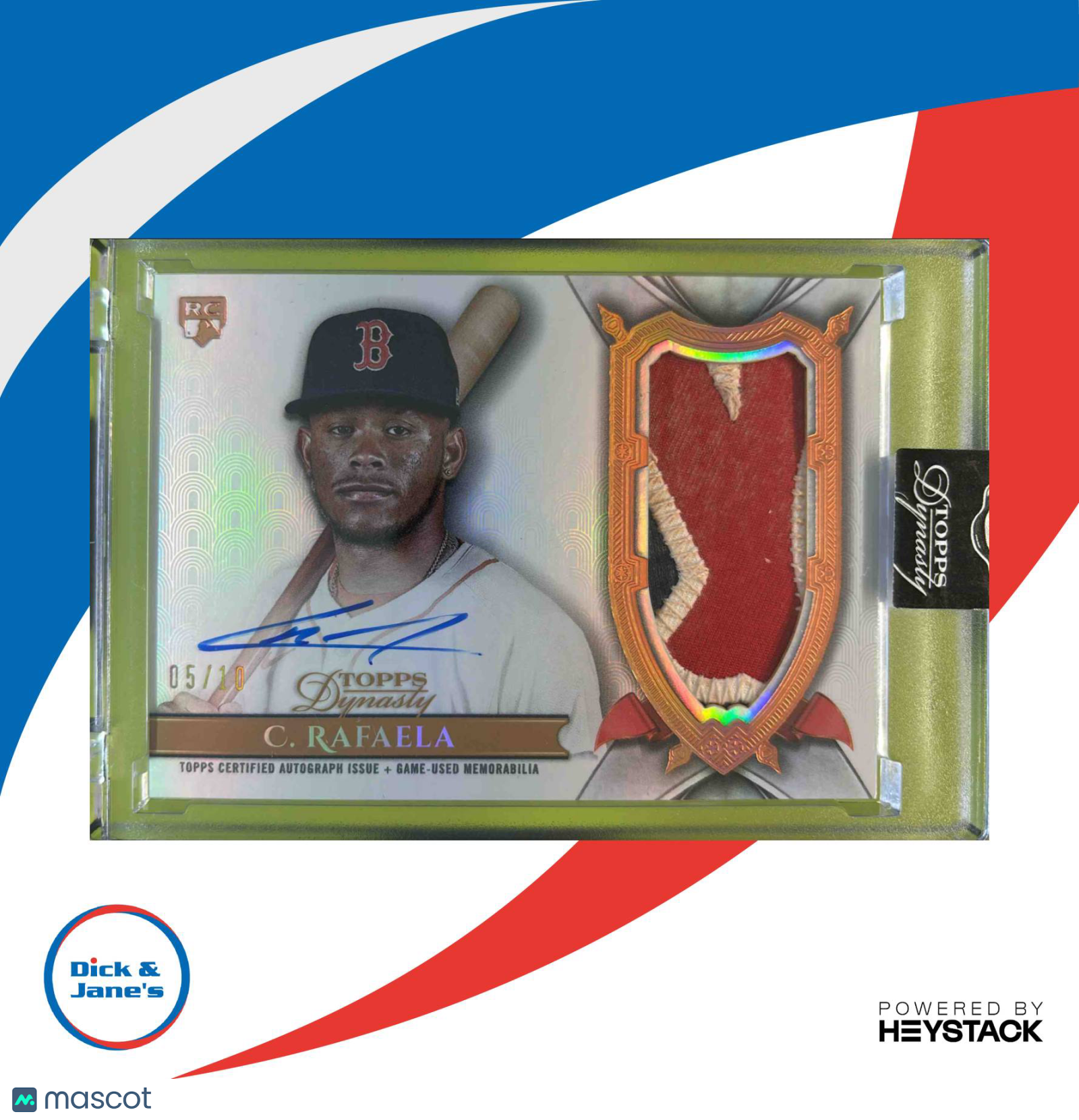 2024 Topps Dynasty Ceddanne Rafaela Auto Patch 5/10 #DAP CRA3 RC Boston Red Sox Sports Cards